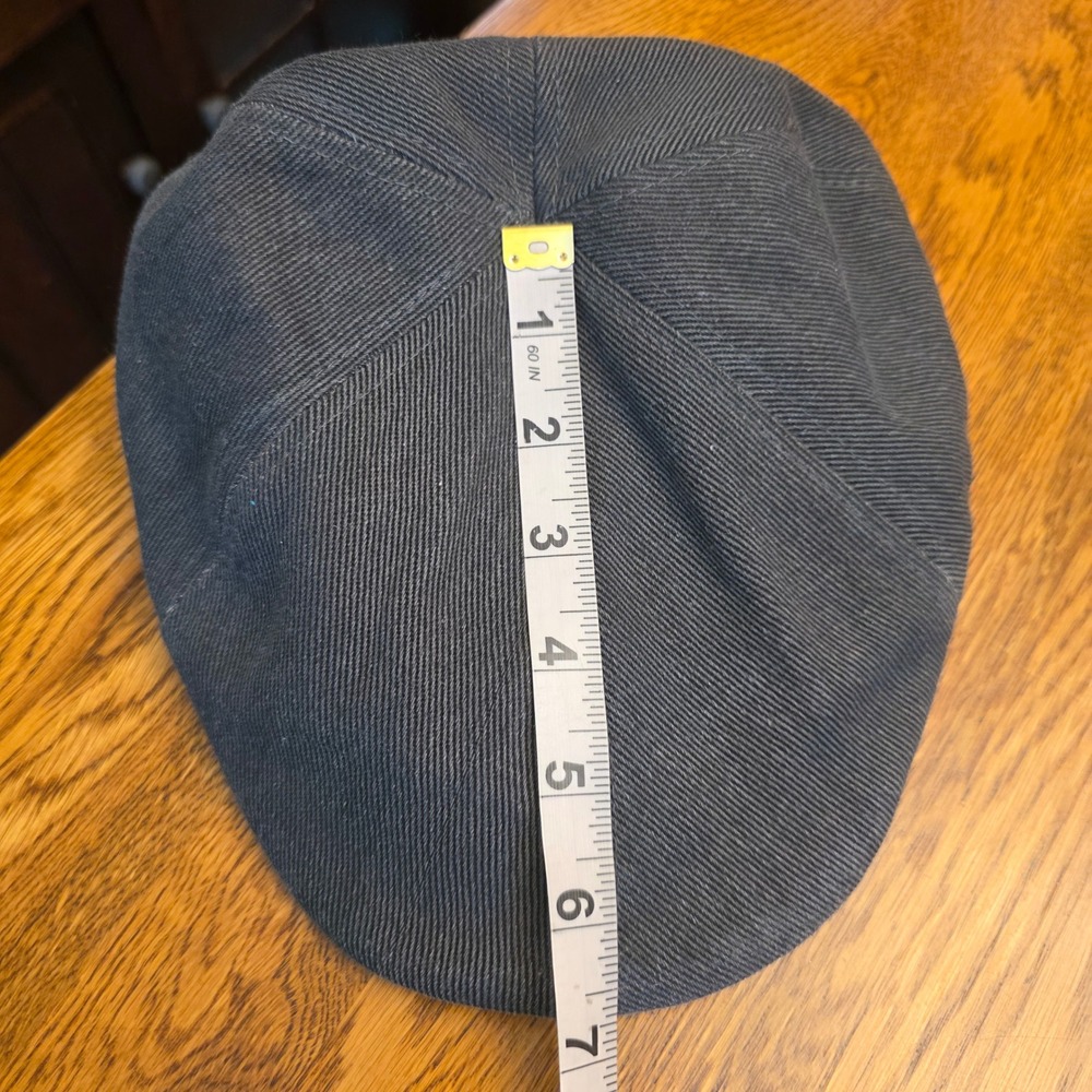 US Polo Assn Mens New Boy Gray Twill Flat Cap Ivy Driving Hat Plaid Lined S/M - Picture 4 of 6